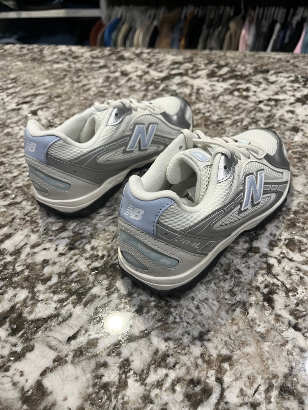 New Balance 204L White Oxford Blue 5Y/6.5W - Picture 4 of 8